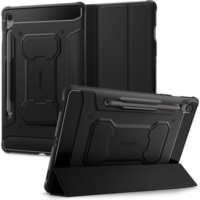 Hülle für Galaxy Tab S10 FE / Tab S9 Spigen Case Cover Schutz Hülle Etui Schwarz