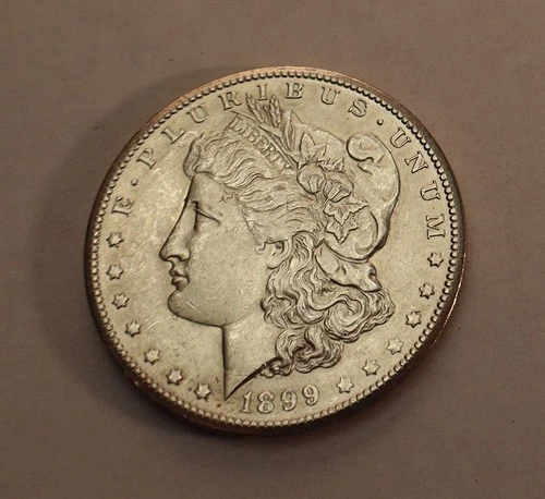 1899-O Morgan Silver Dollar, AU+, nice coin, highly detailed