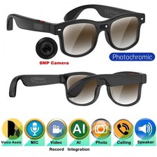 AI Smart Glasses with Camera,Bluetooth Sunglasses Video Recording For Men Women