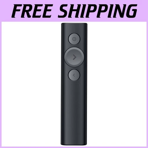 Wireless Presentation Clicker with Laser - Black