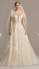 David’s Bridal Ivory Wedding Dress Size 8