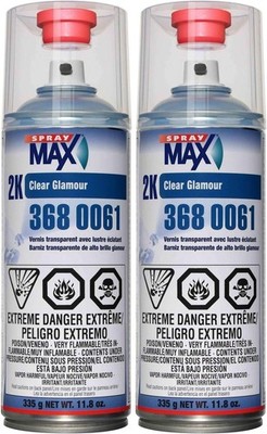 Spray max USC 2k High Gloss Clearcoat Aerosol 11.8 Ounce (Pack of 2), 2 Pack 