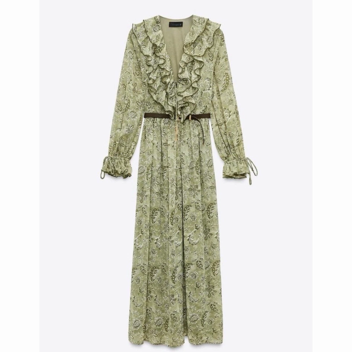 zara long floral knit dress NWT ZARA LONG FLORAL KNIT DRESS ORANGE Limited Edition Size S