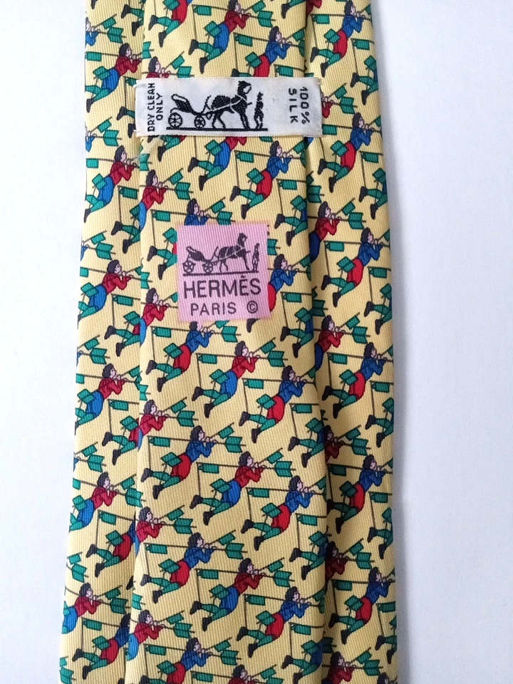 Lote de 3 corbatas Hermes vintage Foto 2 de 4