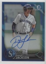 2016 Bowman Chrome Prospect Blue Refractor 144/150 Drew Jackson #CPA-DJ Auto 1v7