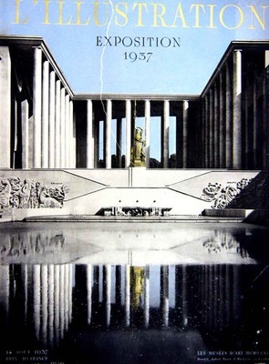 Alter Vintage Druck Ausstellung Paris Frankreich Museuem Moderne Kunst Französisch 1937 20.