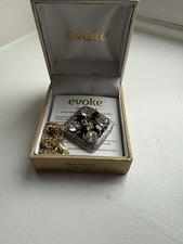 Woman’s Evoke “Gold n Ice” necklace gold plated