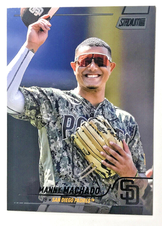 MANNY MACHADO 2022 Stadium Club Black Photo Variation card #230 1 of 200 Padres