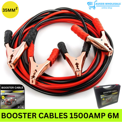 6M Jumper Leads 1500AMP Long Surge Protection Car Boost Cables Alarm ...