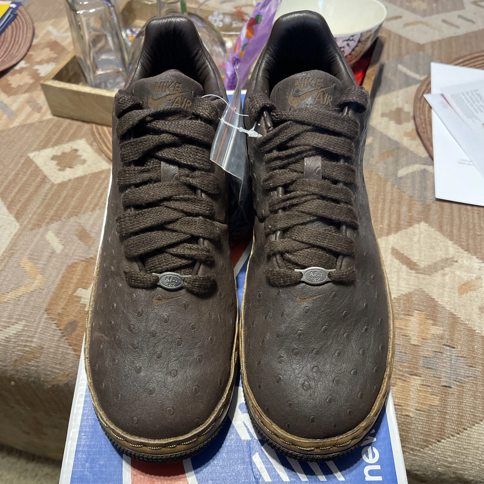Taille 9 Nike Air Force 1 Supreme Autruche 2005 Rare Excellent État DS Pas de boîte