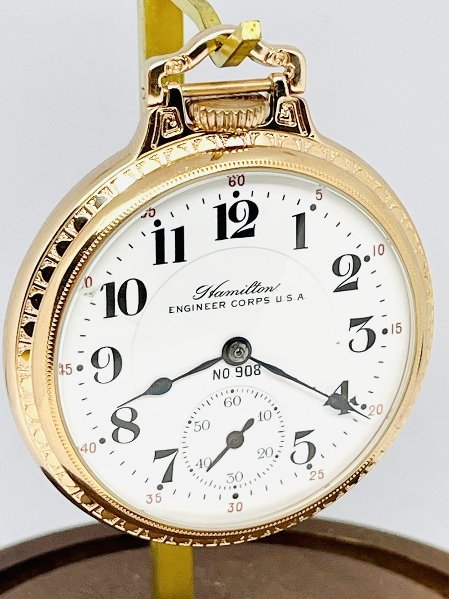 RARE ENGINEER CORPS USA Dial 1921 Hamilton 16S 21J Grade 992 BOC