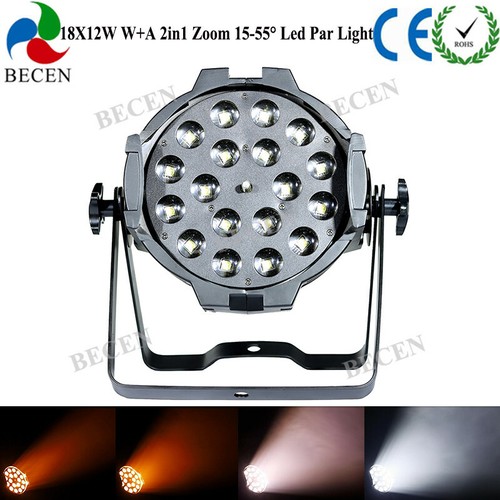 Barn Door Led Zoom Par Light 18x12W W+A 2in1 No Flicker Low Noise Cooling Fan - Picture 3 of 8