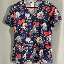 Disney Scrubs Top Eeyore Women  s Sz S