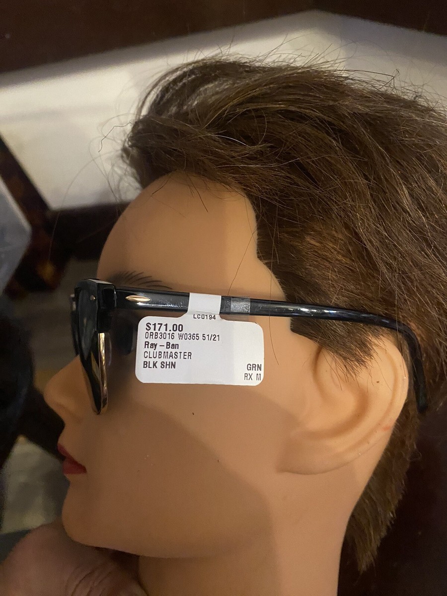 Ray-Ban Clubmaster Black Frame/Green Lens Sunglasses Ray-Ban Clubmaster Black Frame/Green Lens Sunglasses
