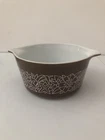 Vintage Pyrex 473-B Brown Woodland Round 1qt Baking Casserole Ovenware