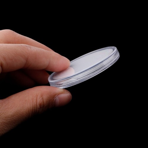 Round Coin Storage Box 46mm Transparent Collection - Picture 7 of 8