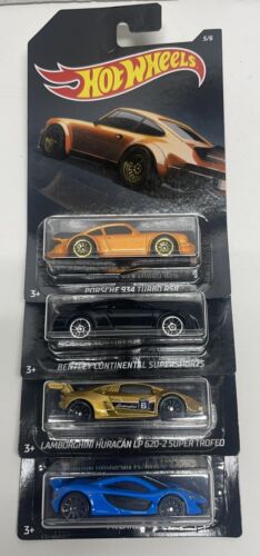 2020 Hot Wheels Exotics Walmart Exclusive Porsche Bentley Huracan Mclaren Black