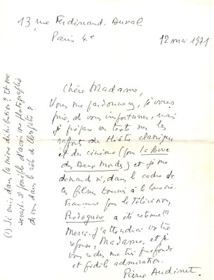  Der Journalist Pierre Audinet fragt Louise Conte Rodogune Cléopâtre 1971