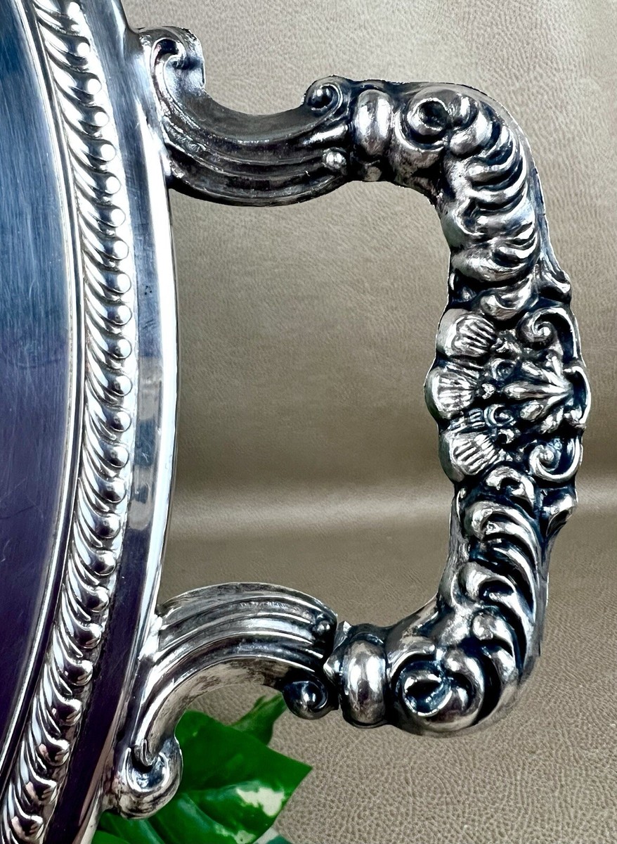 F. B. Rogers Silver Co. 1883 Serving Tray #2391 - Silver on Copper