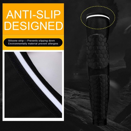 Arm Elbow Sleeves 2 Pack Honeycomb Crashproof Arm Elbow Pads for Youth Adult ... - Picture 4 of 8