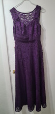 Jolie Moi Dress Size 10 - Lace Fit Flare Maxi Dress  -Stretchy