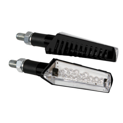 MOTORRAD LED BLINKER ZUGELASSEN BLINKER ORANGE LICHT WEISSE LINSE