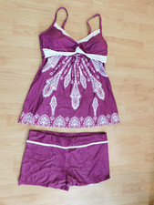 XXL Wine Colored Tankini with Adj. Straps and Built in Bra/Removable Pads - NEW