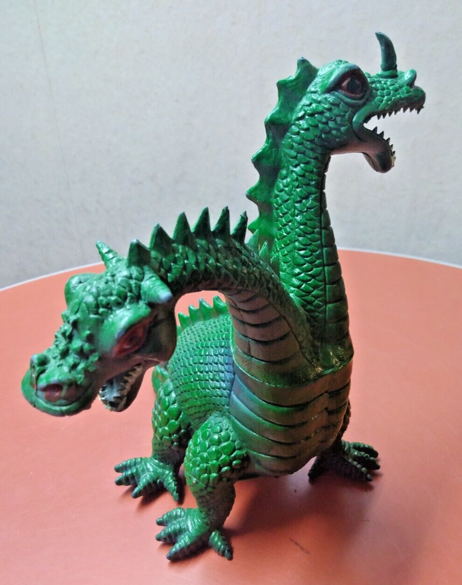 Imperial Two-Headed Green Monster Fantasy Dragon Vintage