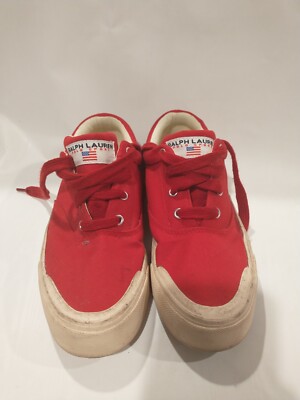 Vintage 90s Polo Sport Ralph Lauren Spell Out Fabric Sneaker Shoes