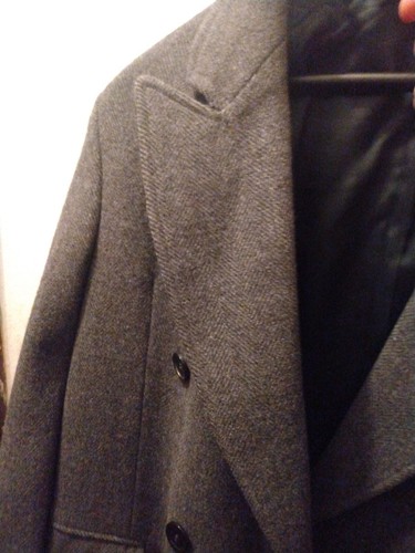 Beautiful Vintage Wool Overcoat Made in Czechoslovakia Men's 24" across chest - Picture 12 of 12