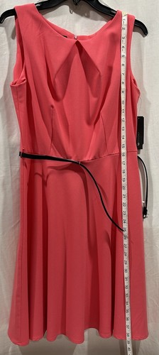 NEW AB Studio Women's Pink Sleeveless Fit & Flare Knee Length Dress Size 10 - Picture 7 of 11