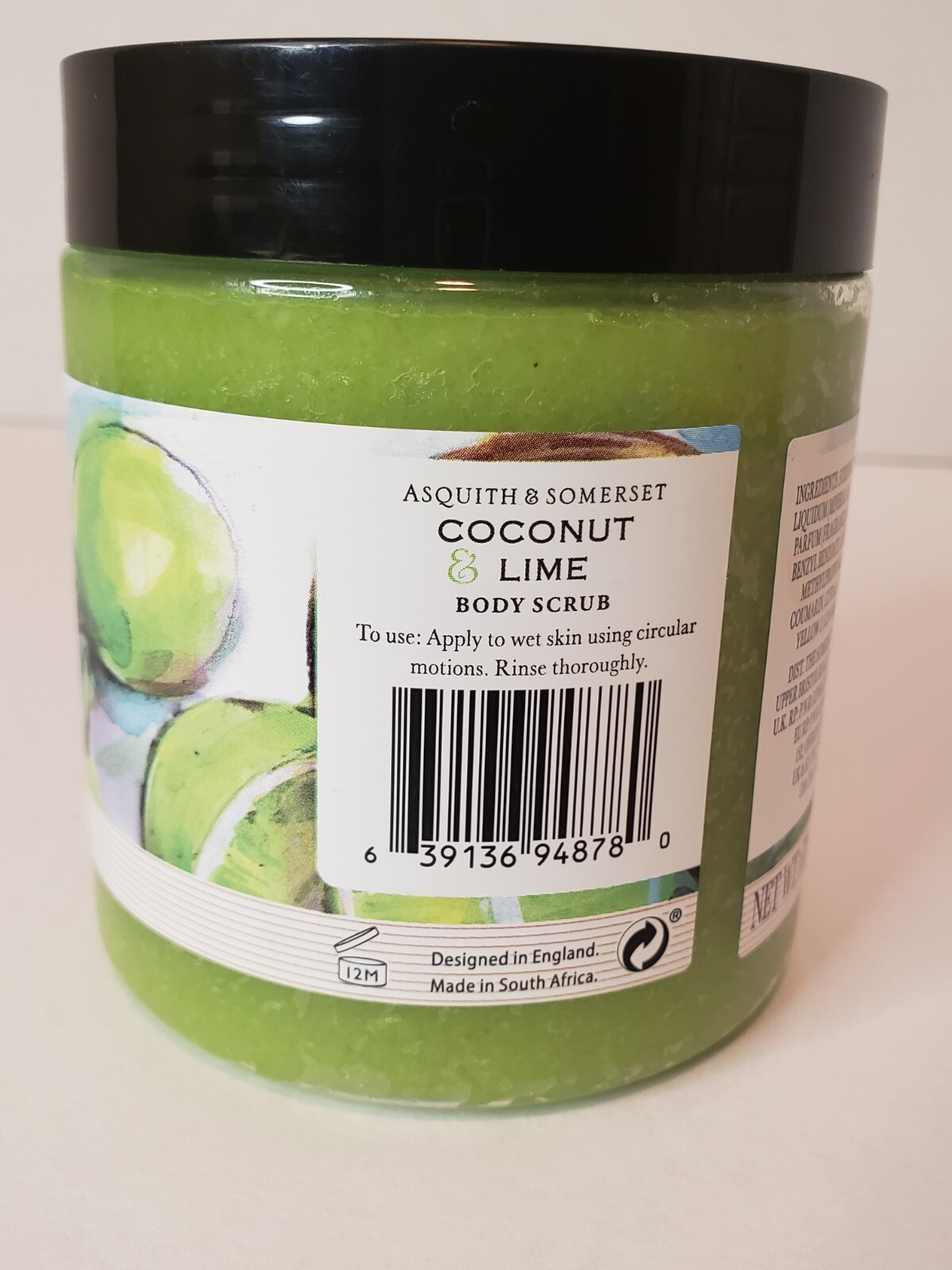 Asquith & Somerset England Coconut & Lime Body Scrub Sealed New