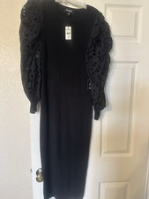 Express Black Midi Sweater Dress NWT Size Small