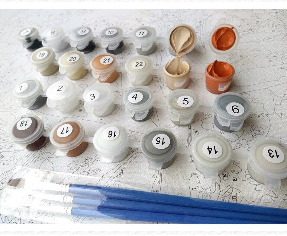 Paint Numbers Adults Beginner Tree Moon Paint Number Kits - Temu