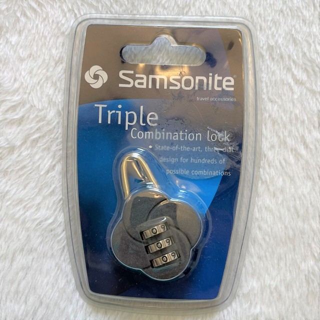 Samsonite Travel Triple Combination Silver Luggage Lock SM1803SL for