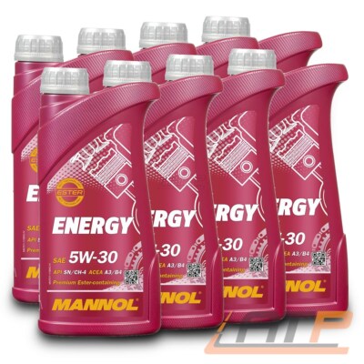 MANNOL 8x 1 L LITER ENERGY 5W-30 MOTOR-ÖL MOTOREN-ÖL