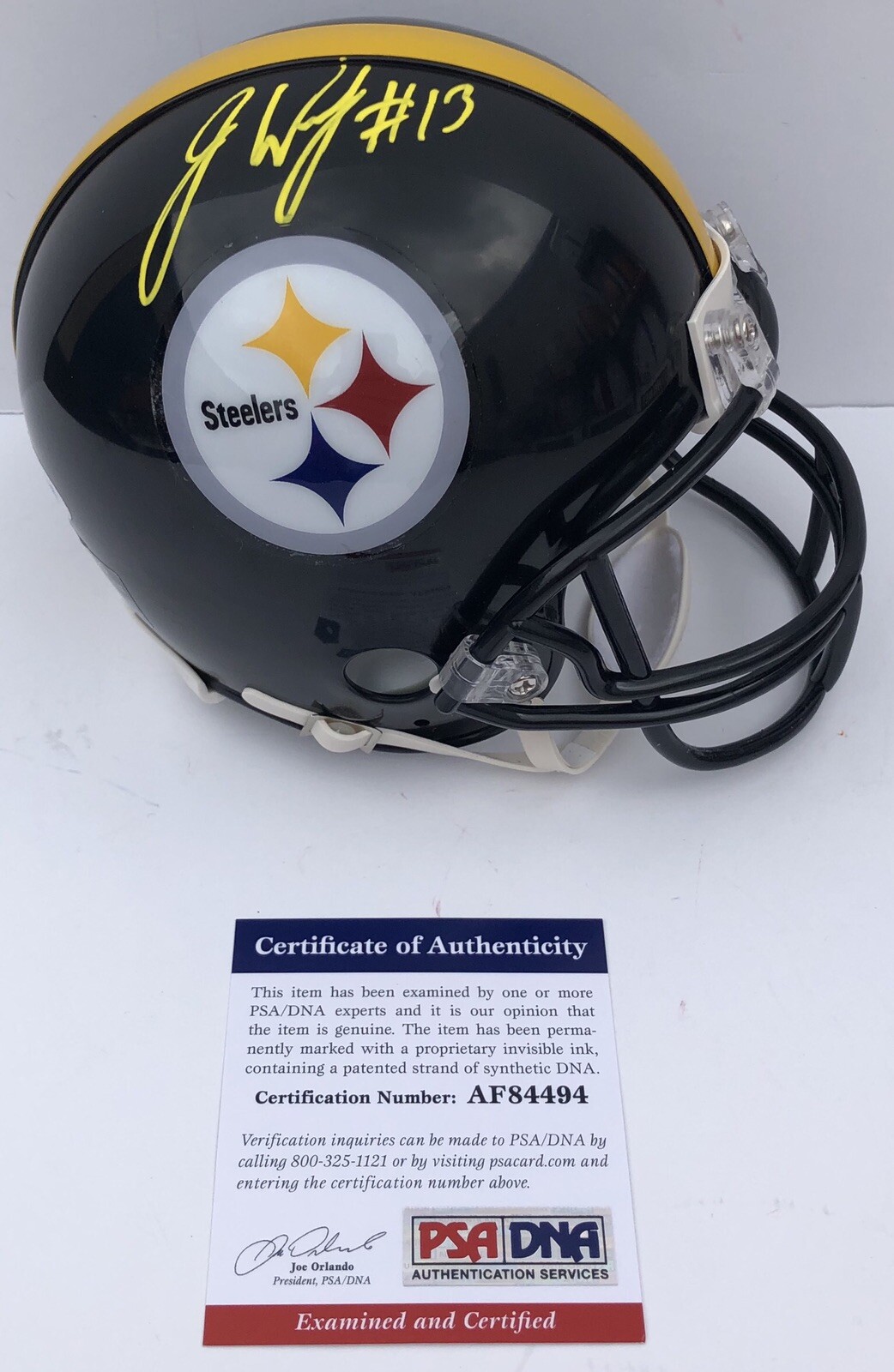 James Washington Signed Autographed Pittsburgh Steelers Mini Helmet Psa/Dna 
