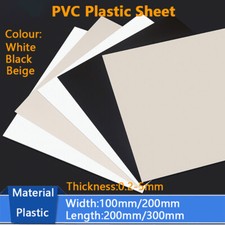 PVC Plastic Sheet Board DIY Model Craft White/Black Thick 0.2mm 0.3mm 0.4mm-5mm