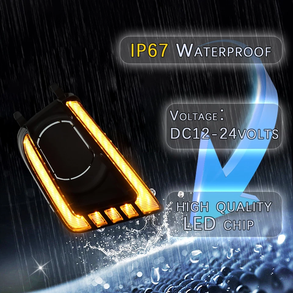 Luz de circulación diurna LED con luces antiniebla intermitentes para Toyota Tacoma 2012-2015 Foto 4 de 4