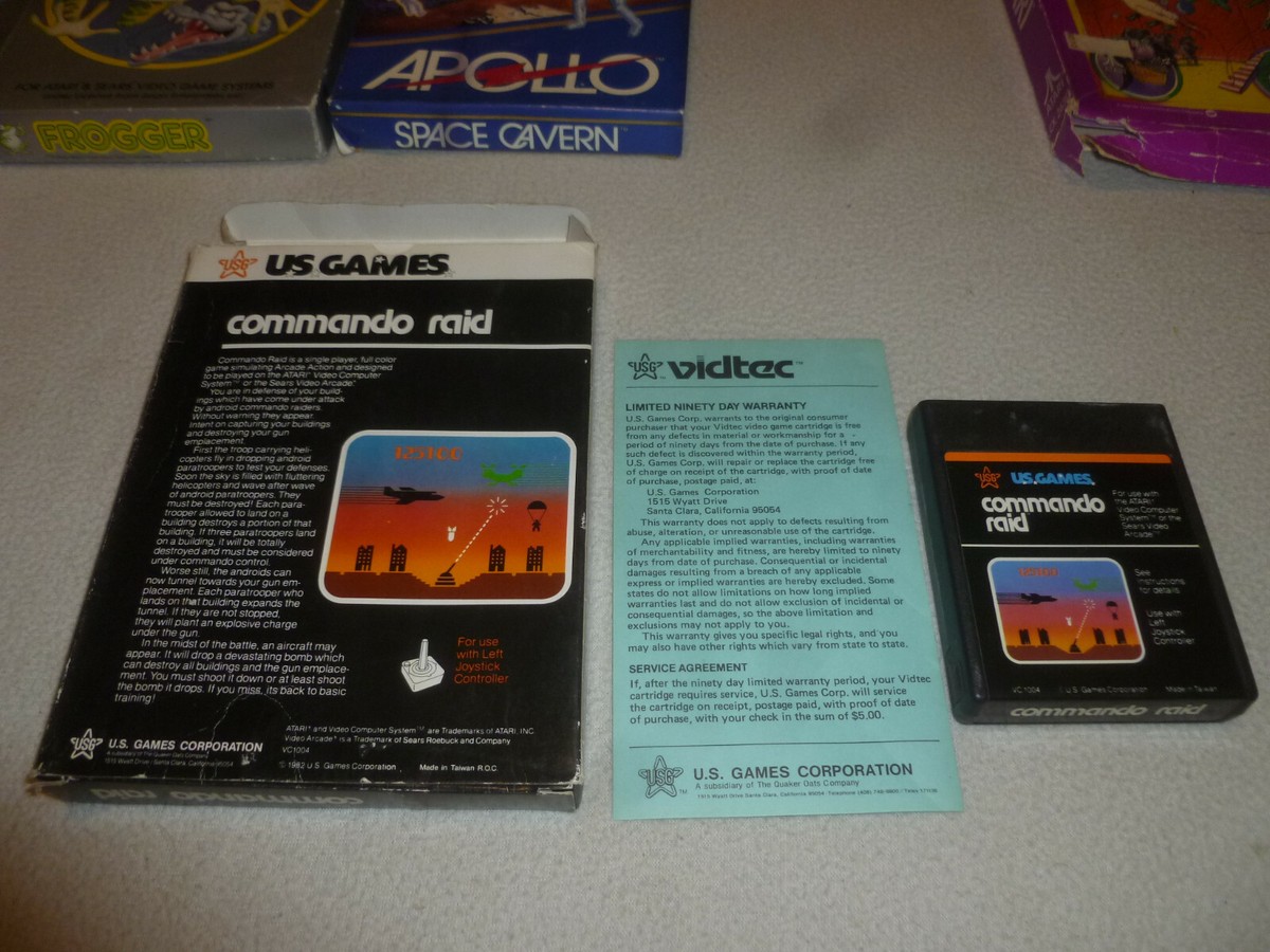 Lot Jeux Atari 2600 - Caverne Spatiale, Koolaid, Donkey Kong, Pacman - Boîte
