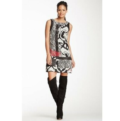 desigual black and white dress Desigual Black Polyamide Women's Short Dress