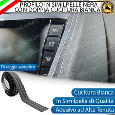 PROFILO INTERNO ADESIVO SIMILPELLE CUCITURE BIANCHE PER ALFA ROMEO 156