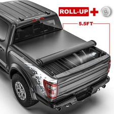 Roll Up 5.5FT Bed Soft Truck Tonneau Cover For 2000-2004 Dodge Dakota Fleetside