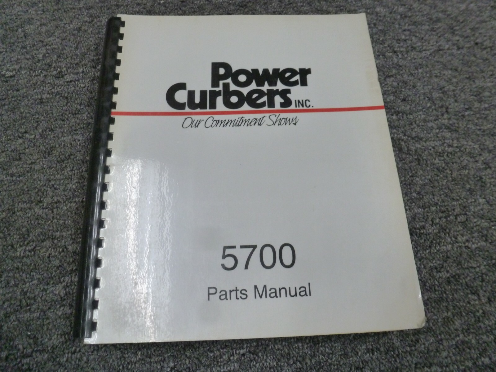 Power Curbers 5700 Curb & Gutter Machine Parts Catalog Manual eBay