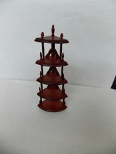 DOLLHOUSE CORNER SHELF- MAHOGANY