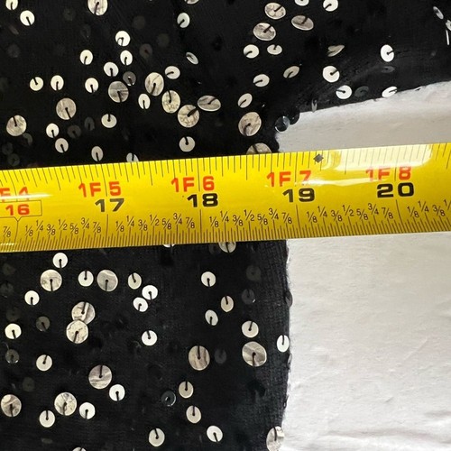 Talbots M merino wool sequin black white button up sweater cardigan work casual - Picture 7 of 8