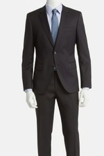 Hugo Boss Men's Black Wool Solid Two-Button H-Huge Separate Suit Jacket Size 44R