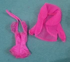 Vintage Barbie Clothes - Superstar Era Barbie Pink Jacket & Body Blouse