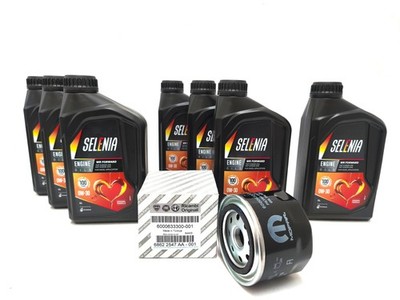 Selenia WR Forward 0W30 7L Motoröl + Original Ölfilter Fiat Ducato 250 Multijet