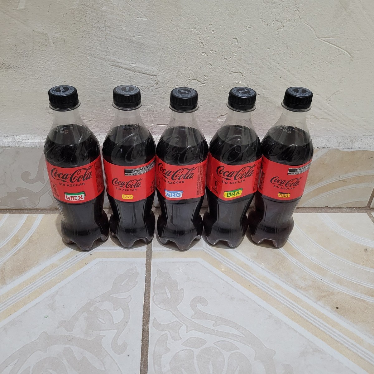FIFA Qatar 2022 World Cup Coca-Cola Bottles Mexico Rare Lot 5pcs